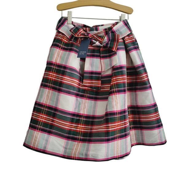 8P New Crown & Ivy plaid skirt size - Picture 1 of 4